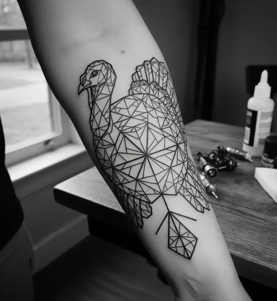 Geometric Turkey Tattoo