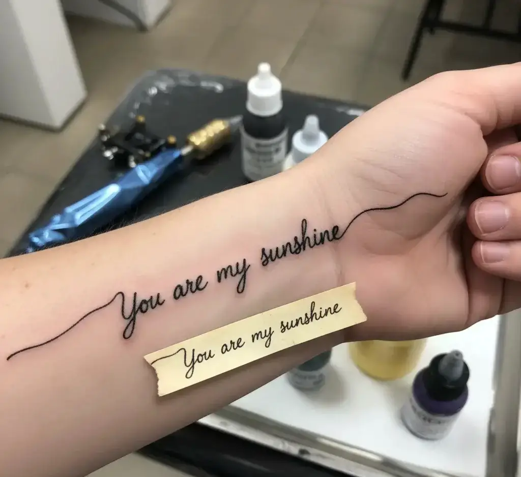 Handwriting Wrapped Around the Wrist