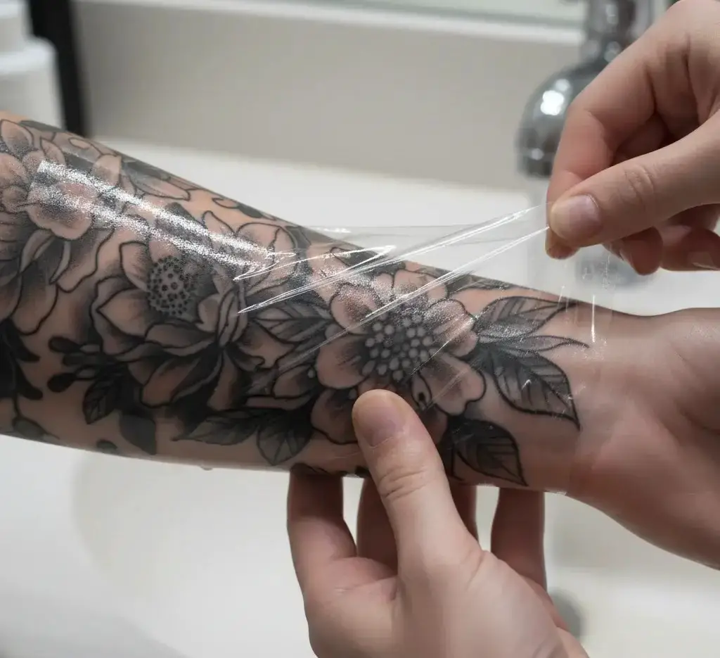 How to remove tegaderm from tattoo