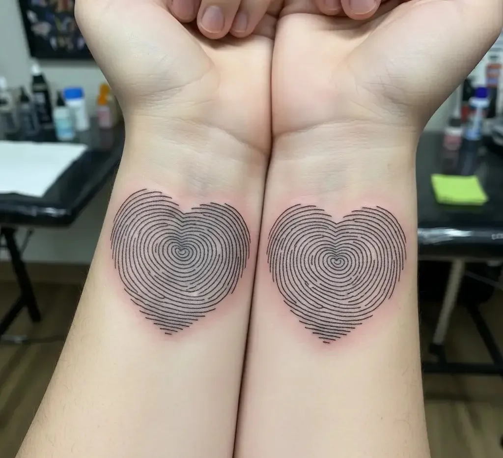 Identical Fingerprint Hearts