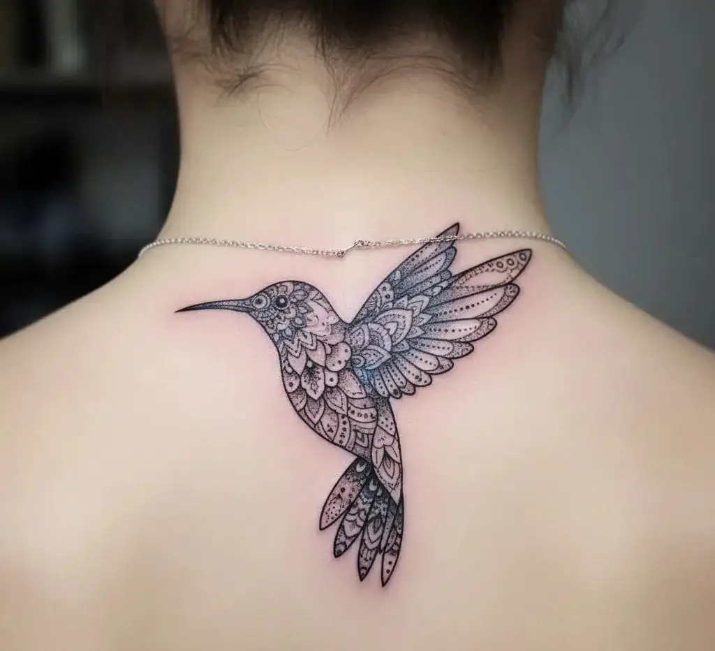 Mandala-Inspired Hummingbird