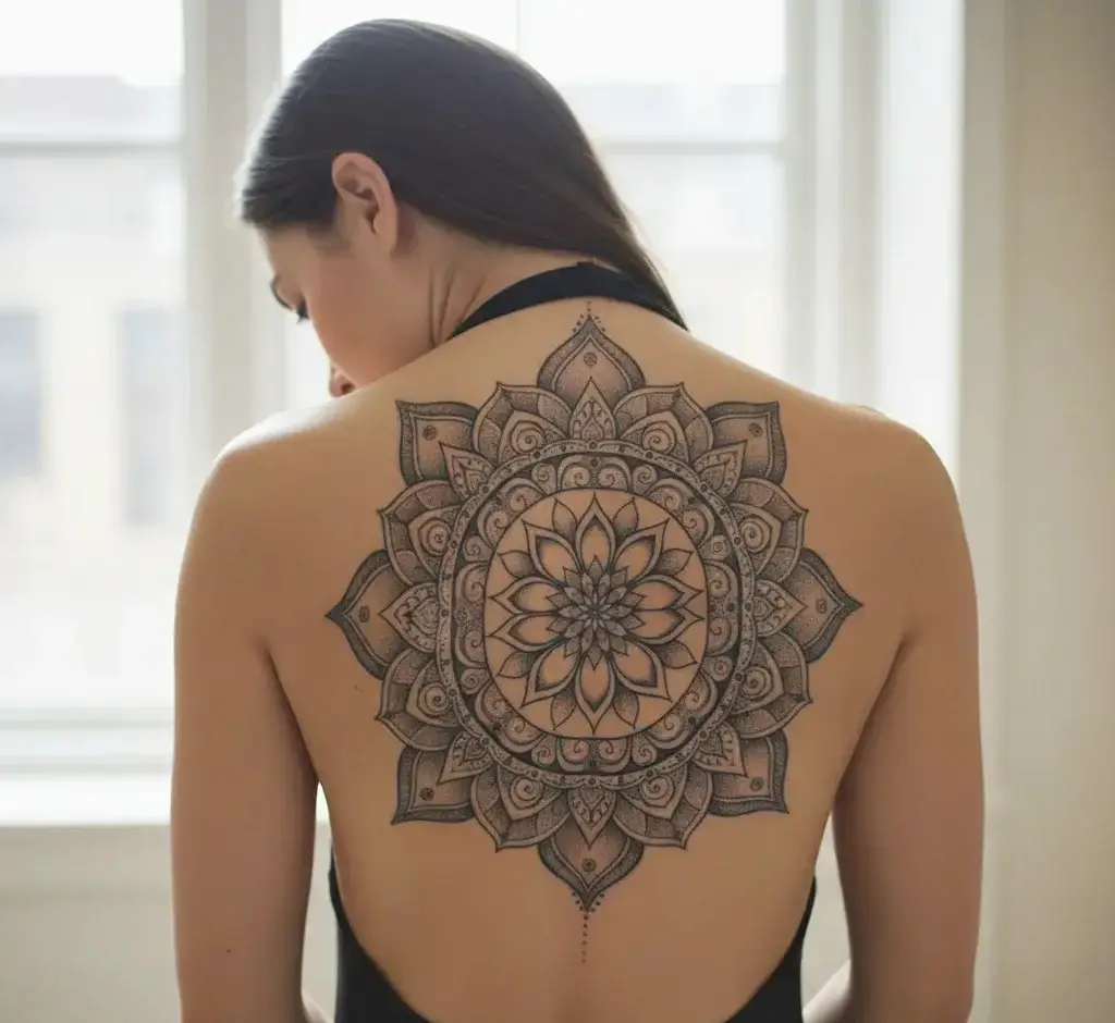 Mandala Tattoo on Back or Thigh