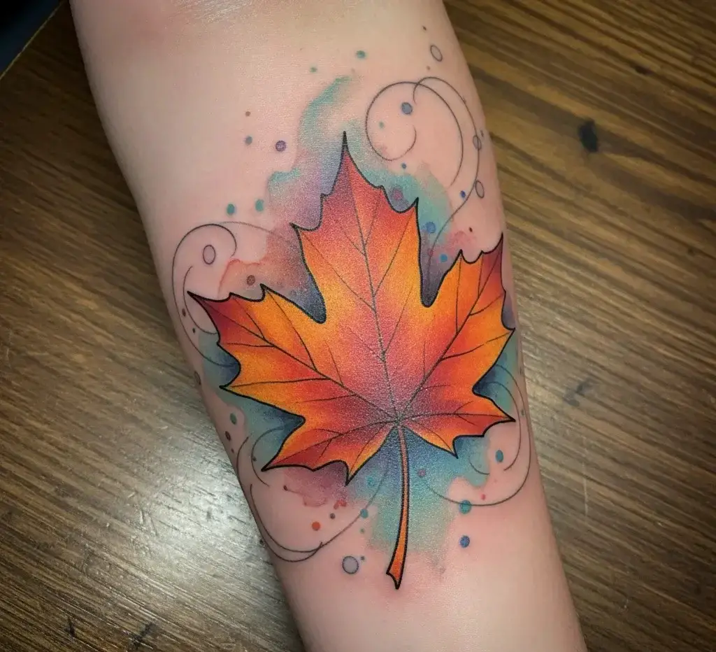Maple Leaf in Fall Colors