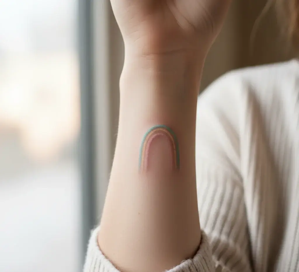 Mini Rainbow Tattoo