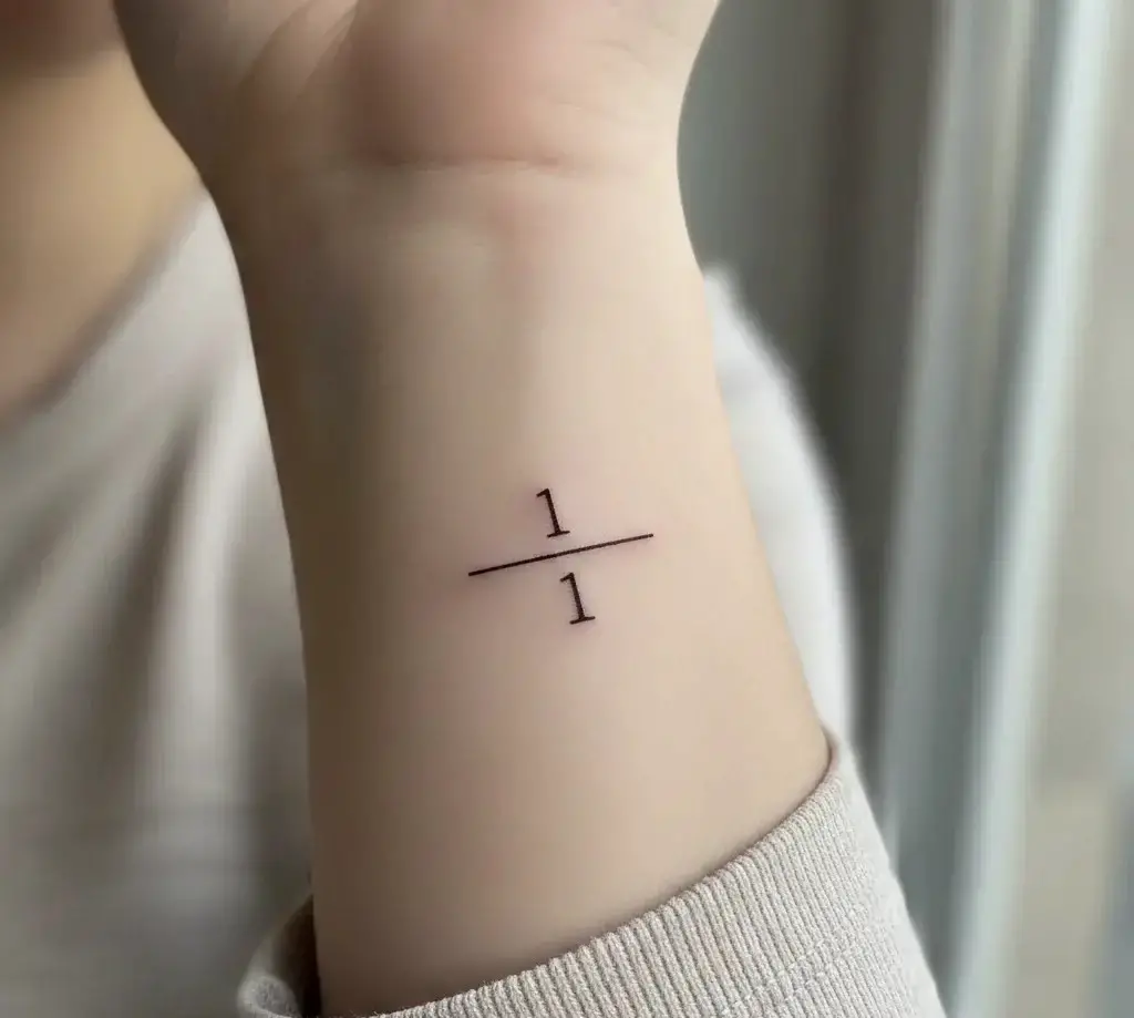 Minimalist Numeral Tattoo