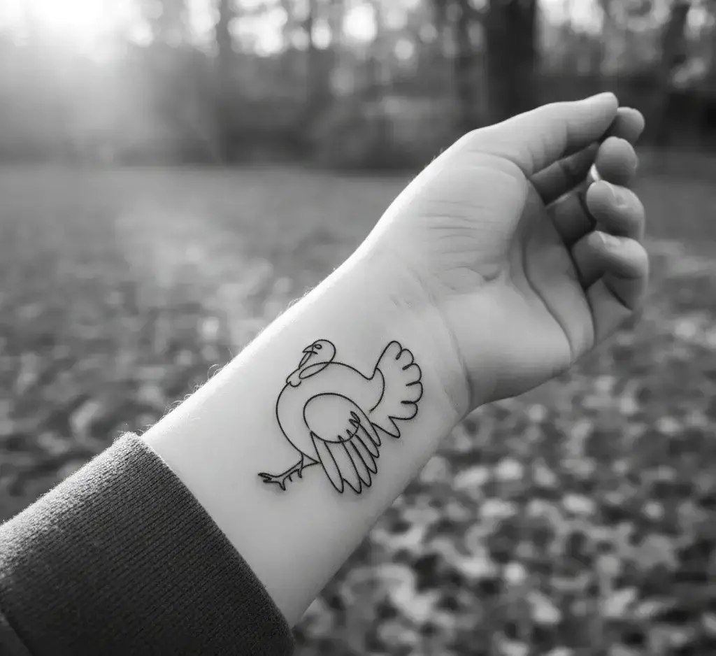 Minimalist Turkey Outline