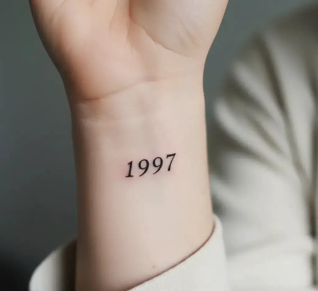 Minimalist Year Tattoo