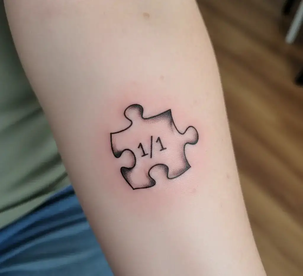 Puzzle Piece with “1/1” Inside