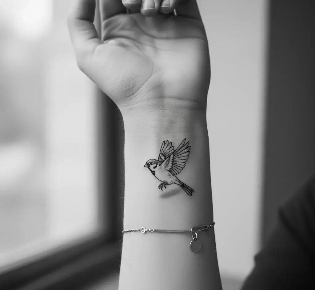Sparrow on Wrist