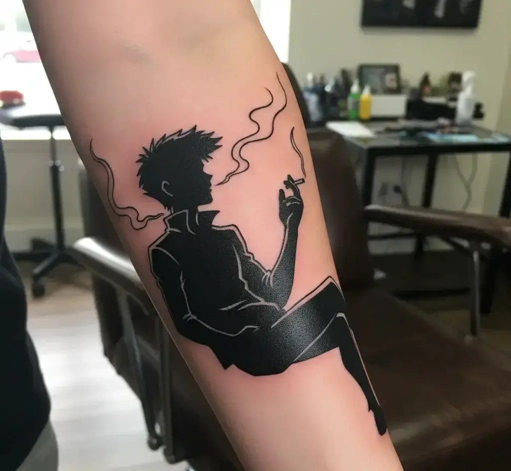 Spike Spiegel Smoking Silhouette