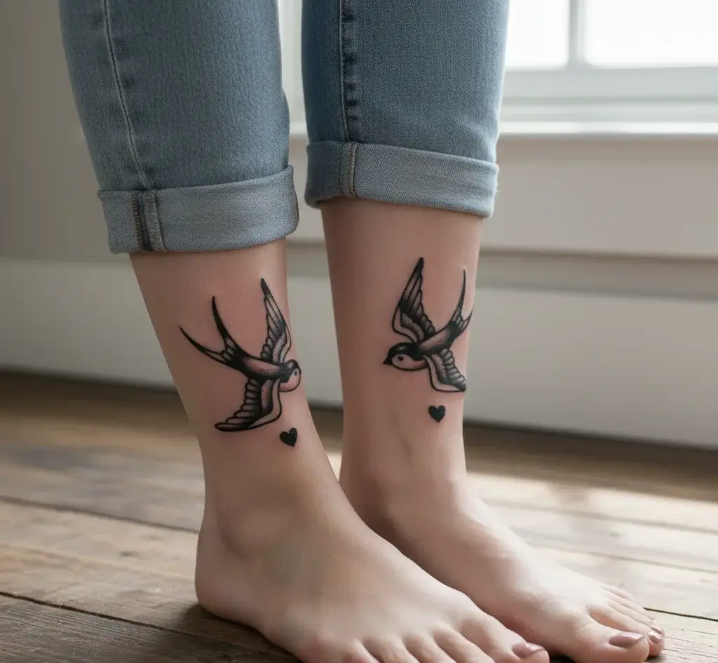 Swallow Pair on Ankles