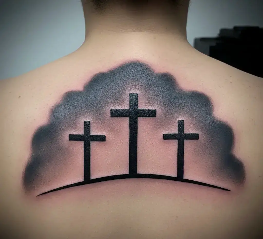 Three Crosses Silhouette
