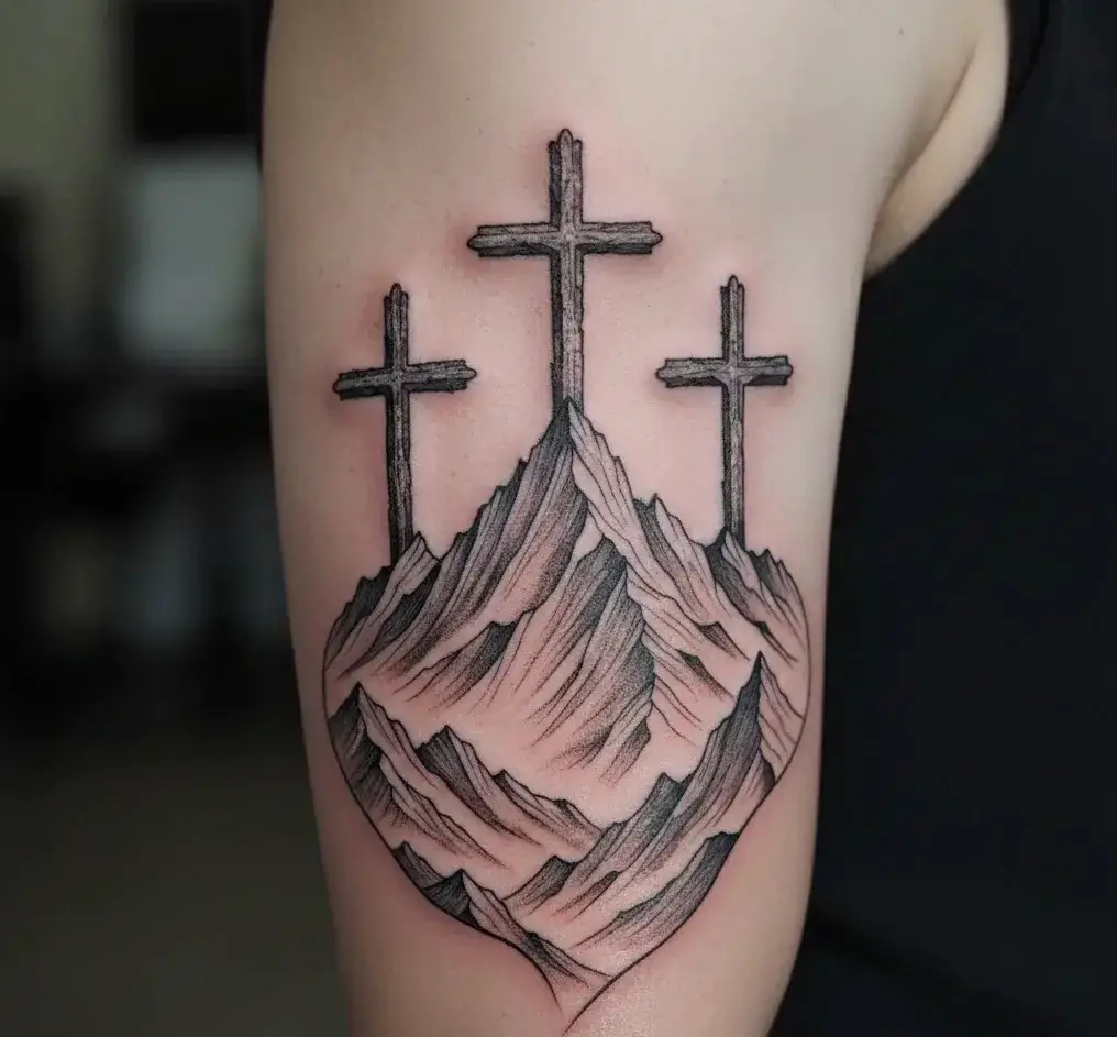 Three Crosses Tattoo