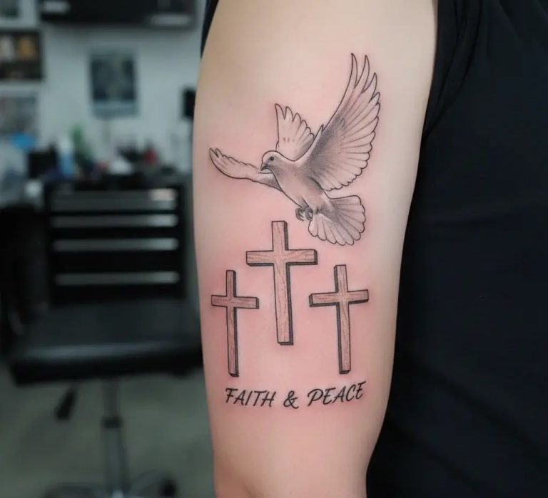 18 Best Three Crosses Tattoo Designs With Powerful Symbolism