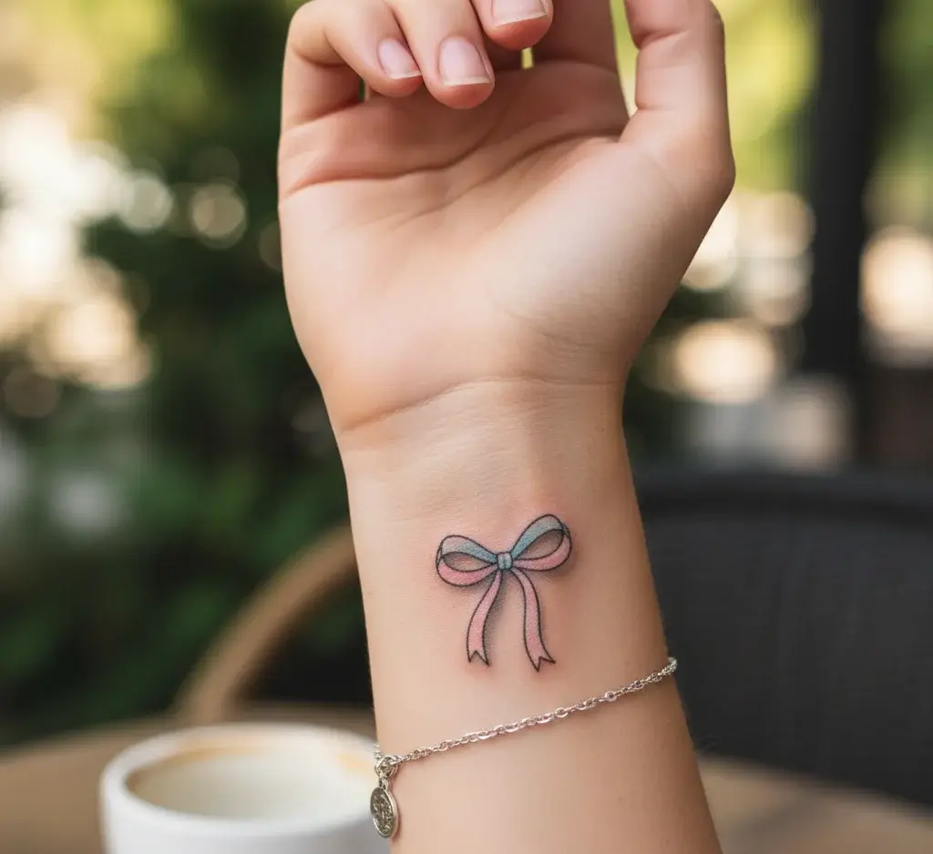 Tiny Bow Tattoo
