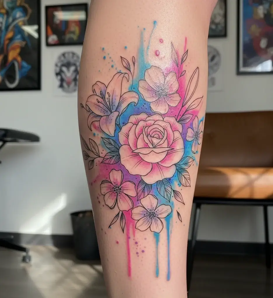 Watercolor Floral Splash