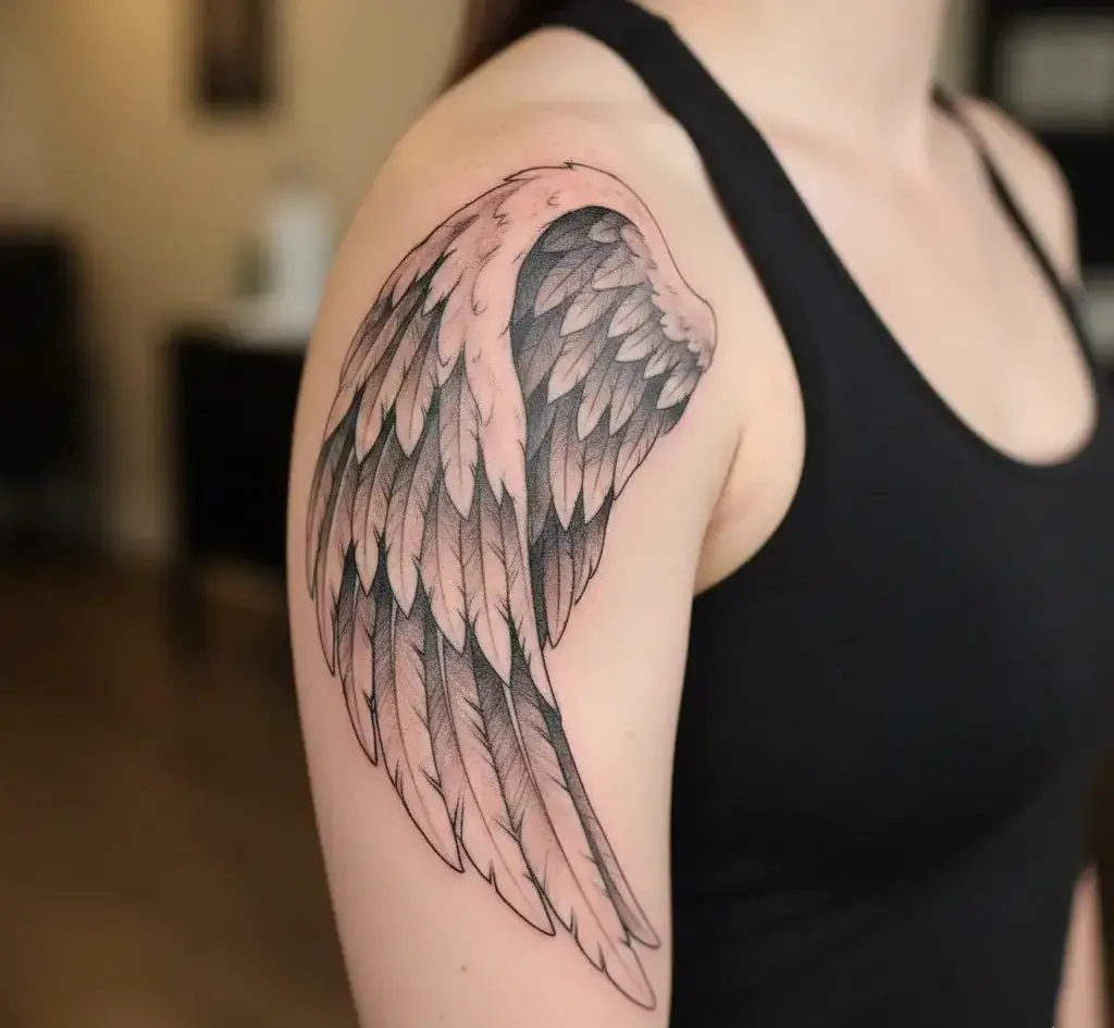 Angel Wings on the Upper Arm