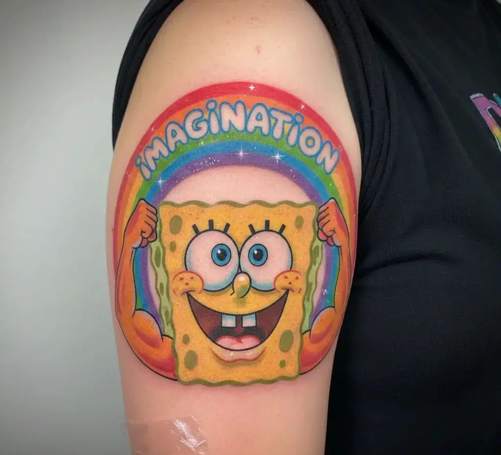 SpongeBob Meme Face (“Imagination” Rainbow)