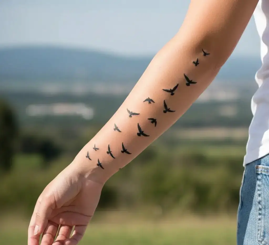 Bird Silhouette in Flight