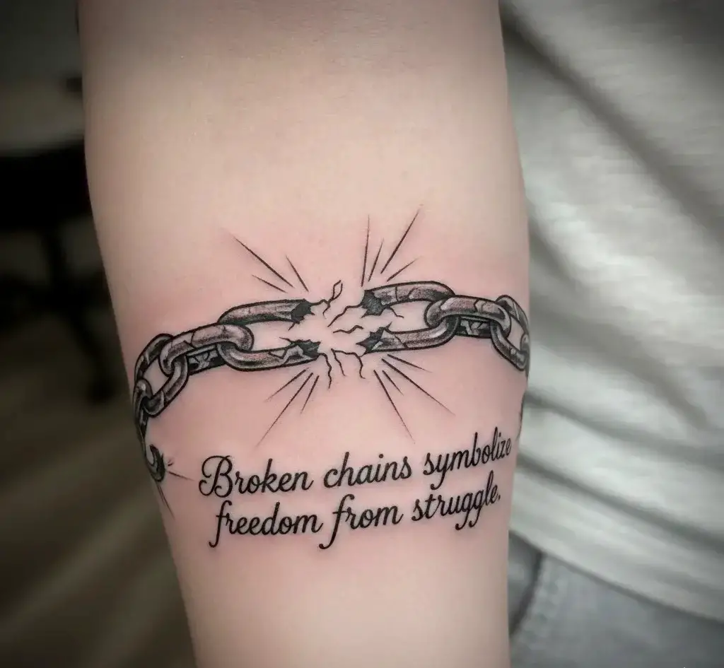 Broken Chain With Quote