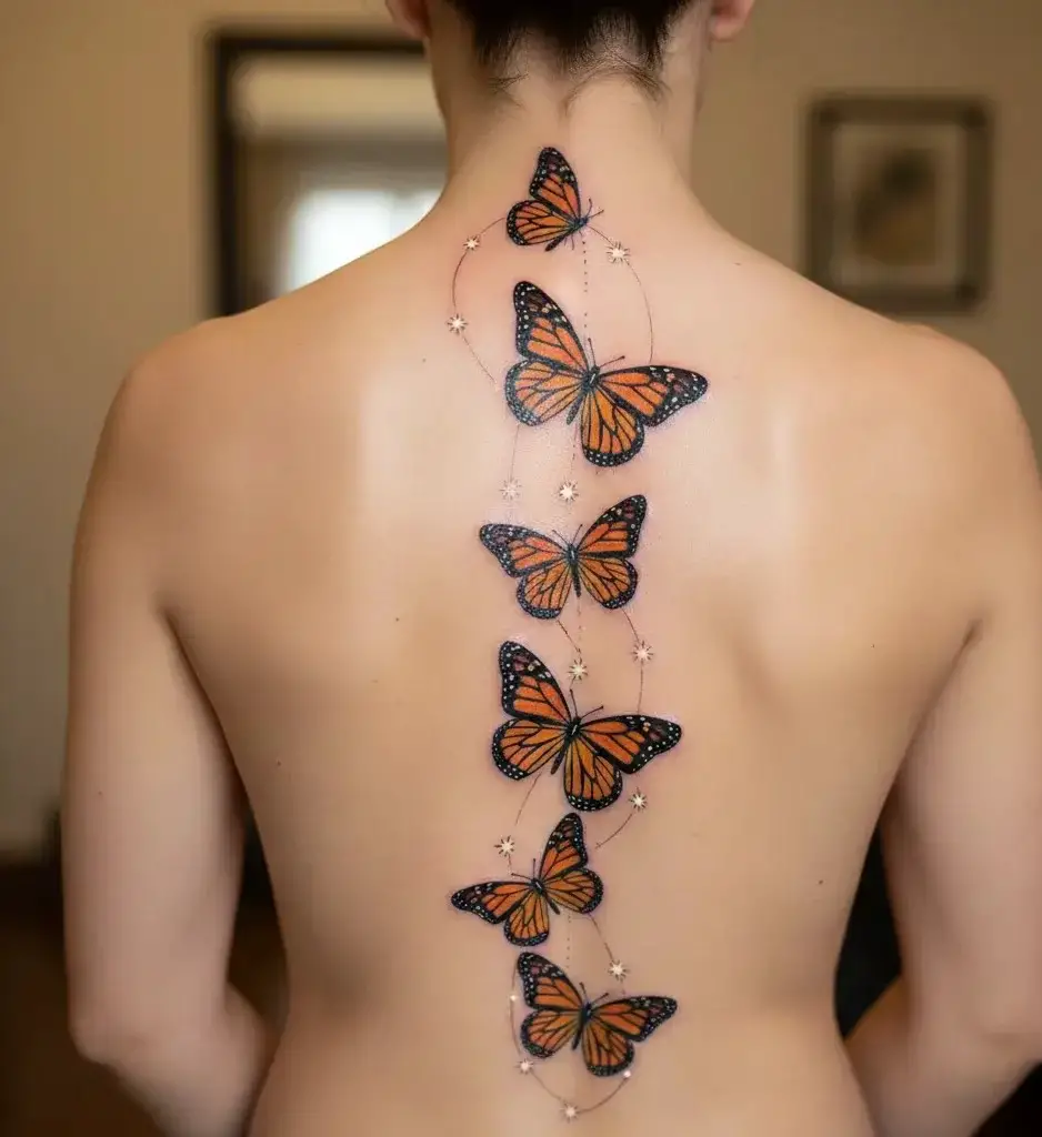 Butterflies With Constellation Lines