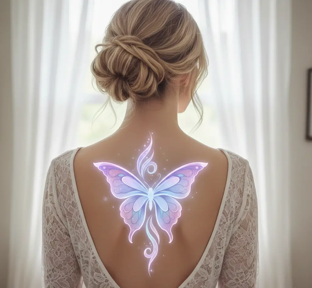 Butterfly Aura Glow Tattoo