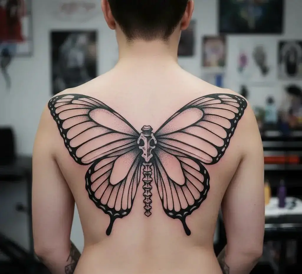 Butterfly Skeleton Wing Design