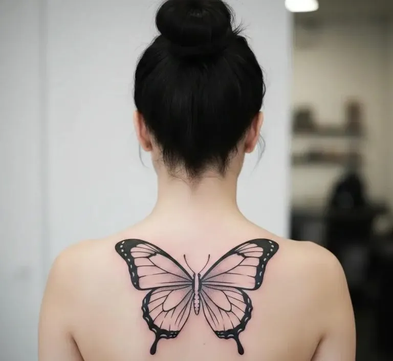 Butterfly Spine Tattoo