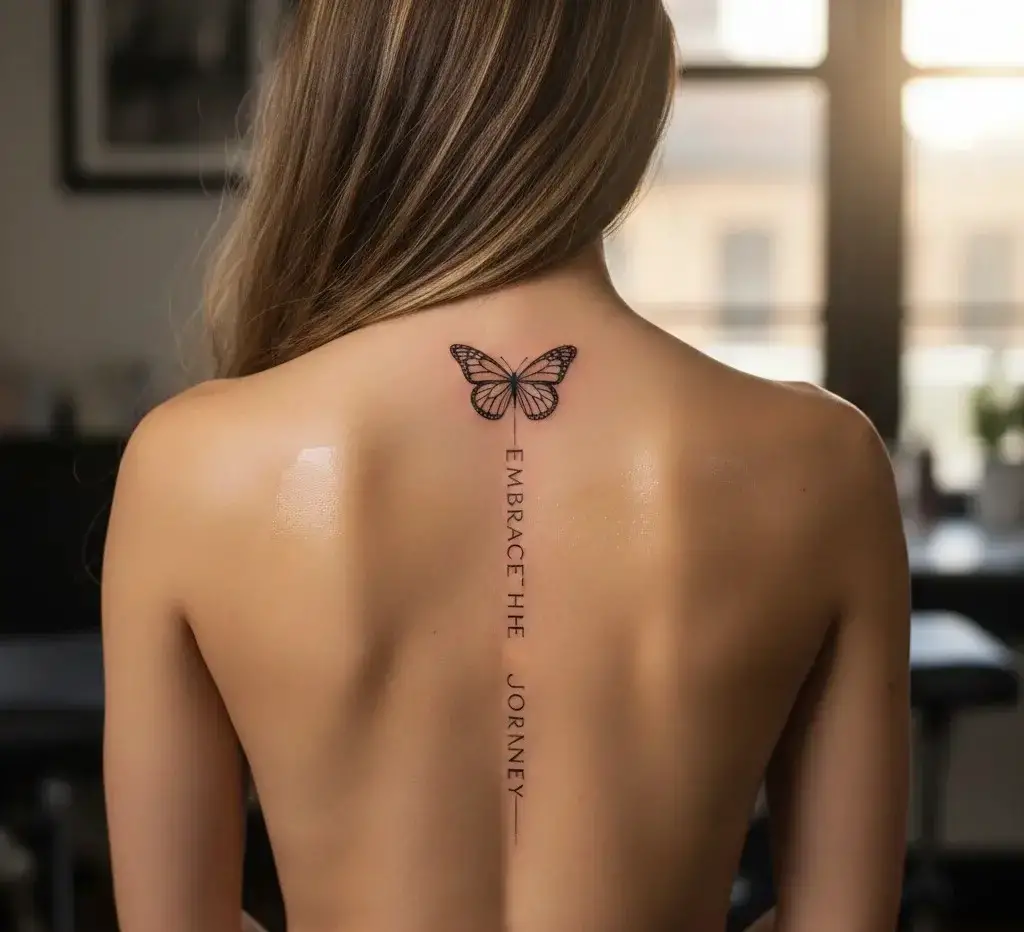 Butterfly With Quote on Spine