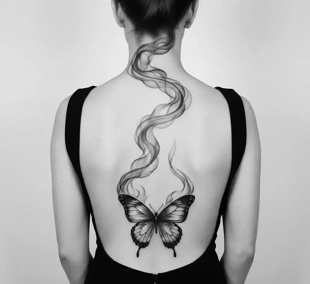 Butterfly With Smoke Effect