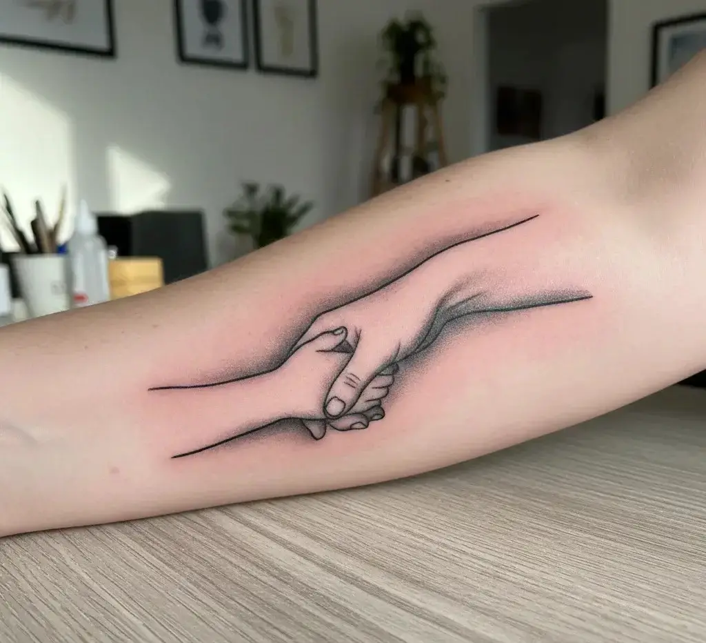 Father–Daughter Holding Hands Silhouette