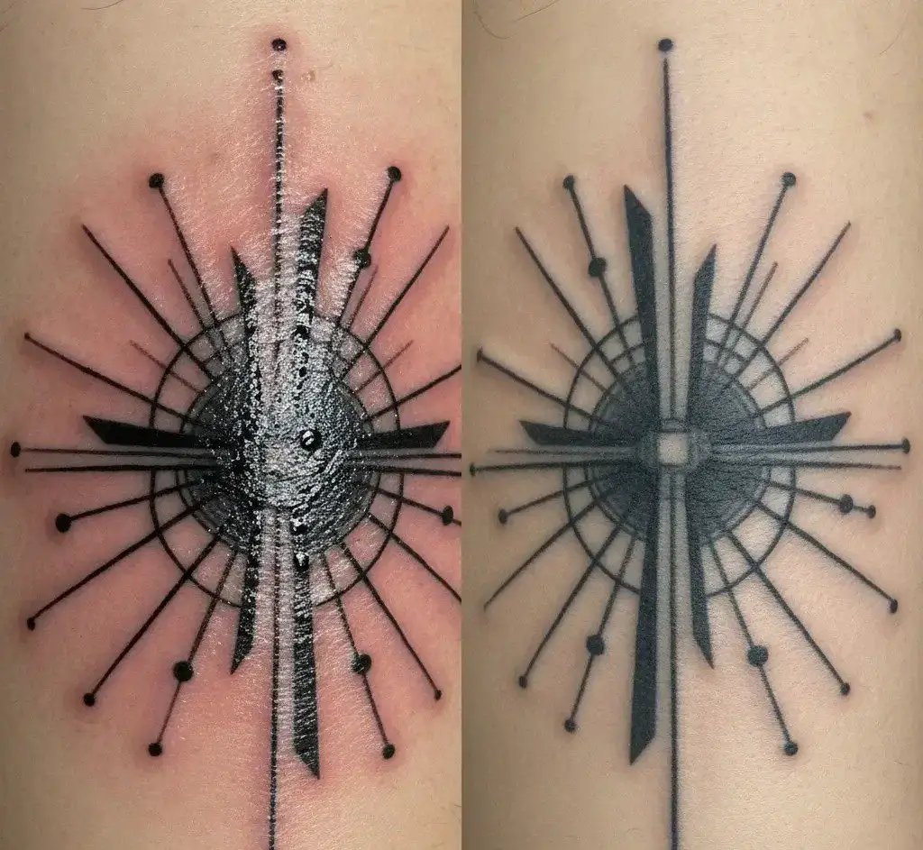 Fresh Vs Healed Black Tattoo