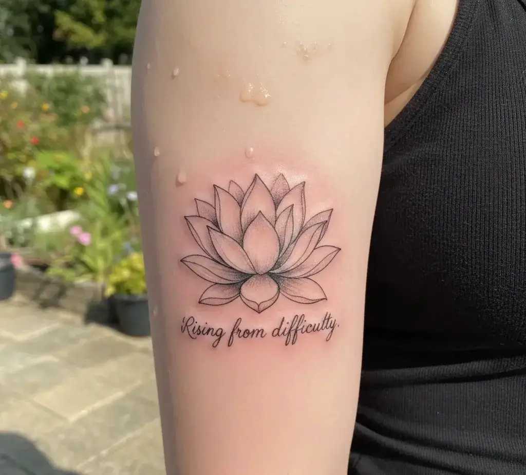 Lotus Flower and Quote