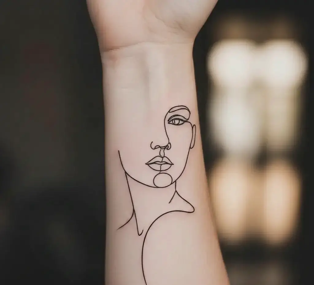 Minimalist Single-Line Woman’s Face