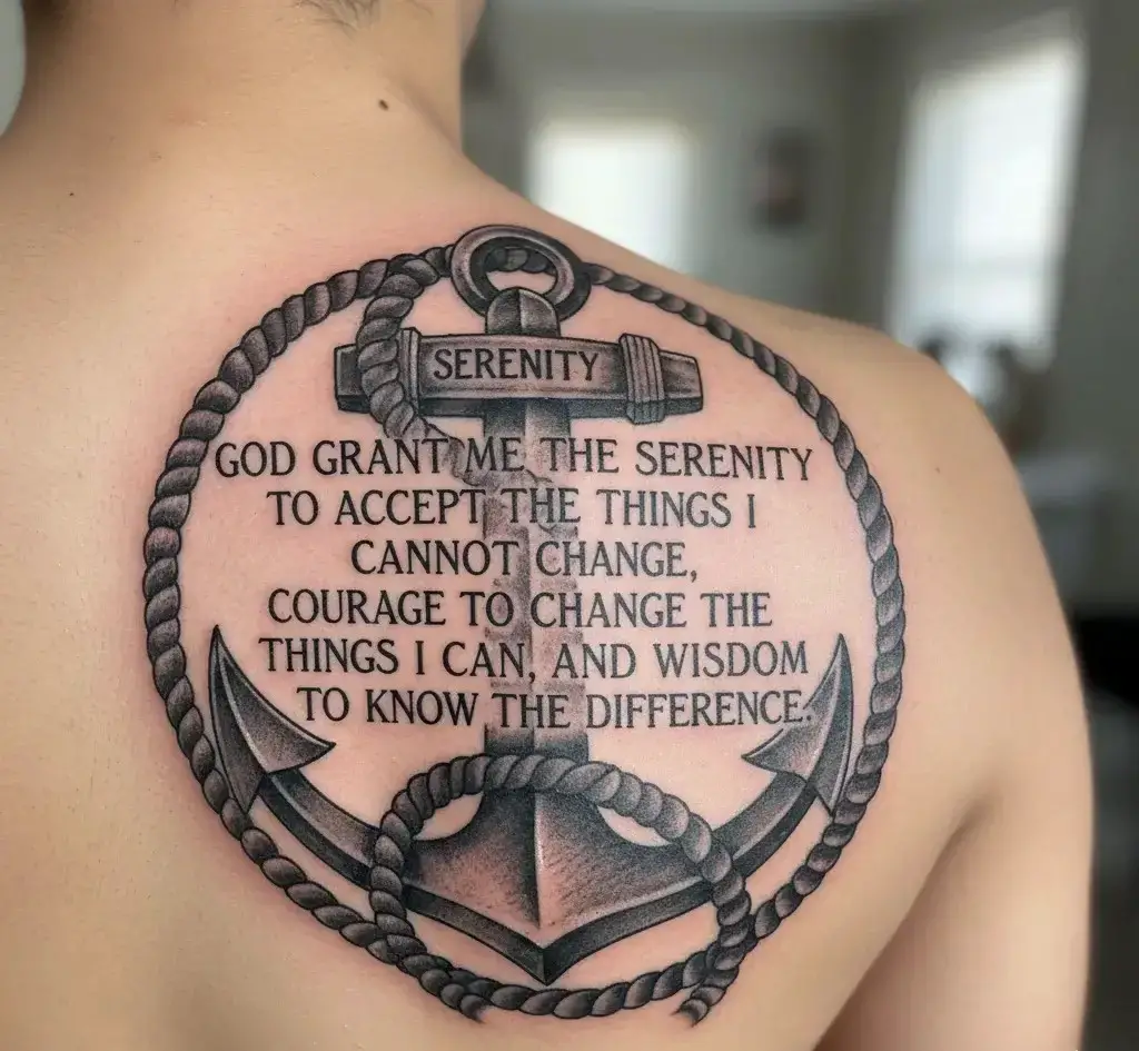 Serenity Prayer With Anchor