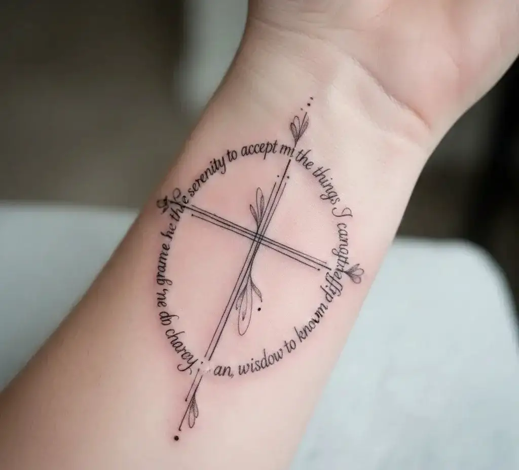 Serenity Prayer With Cross