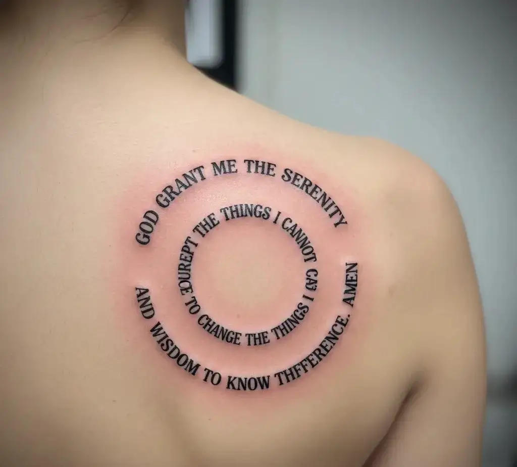 Serenity Prayer in a Circle Layout