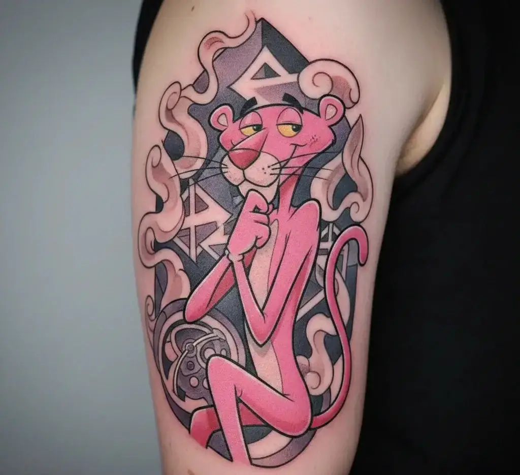 Why Do People Choose a Pink Panther Tattoo Over Other Cartoon Tattoos?