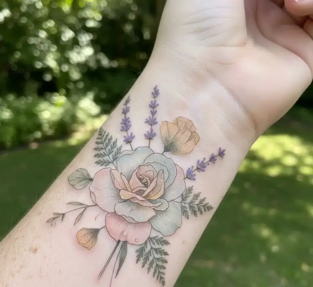 Flower Wrist Tattoo