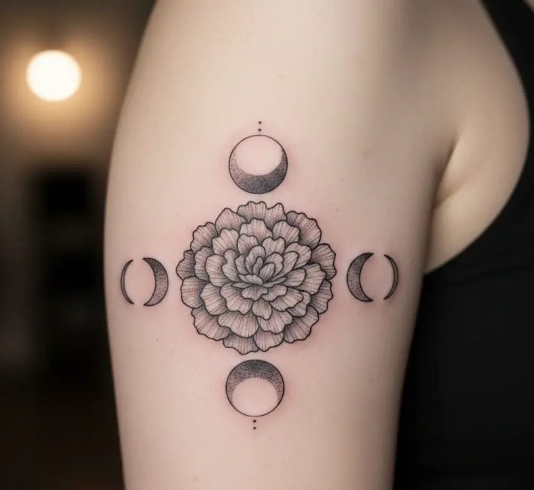 January Flower Tattoo