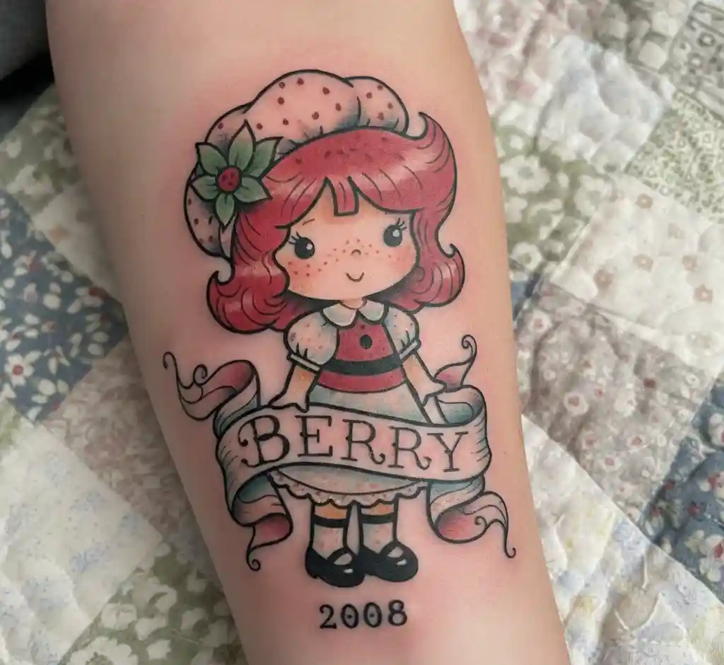 Strawberry Shortcake with Banner Tattoo