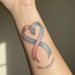 What Does A Pink And Blue Ribbon Tattoo Mean