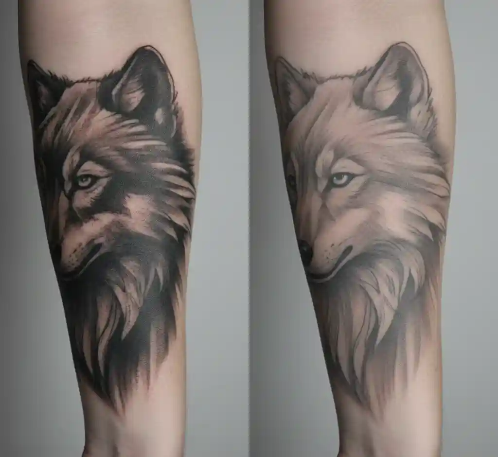 how to lighten dark shading on a tattoo
