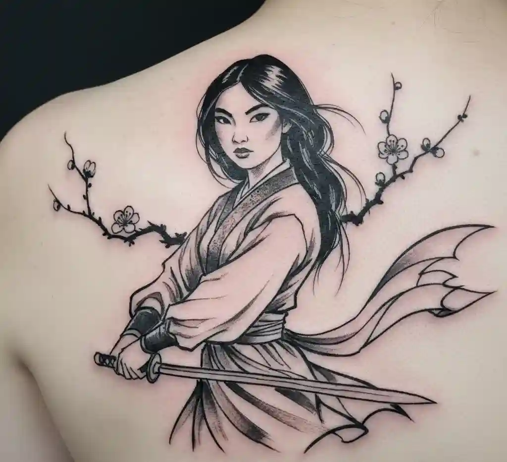 Chinese Ink Brush Mulan