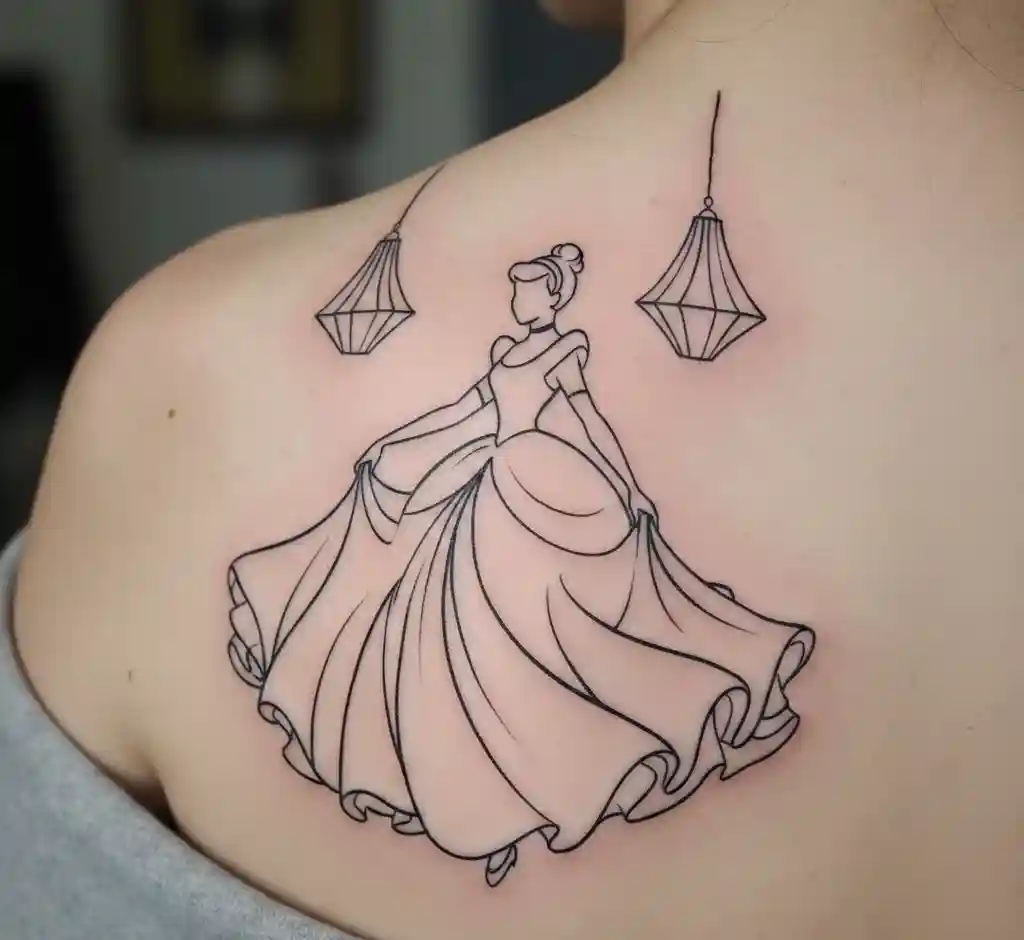 Cinderella Silhouette at the Ball