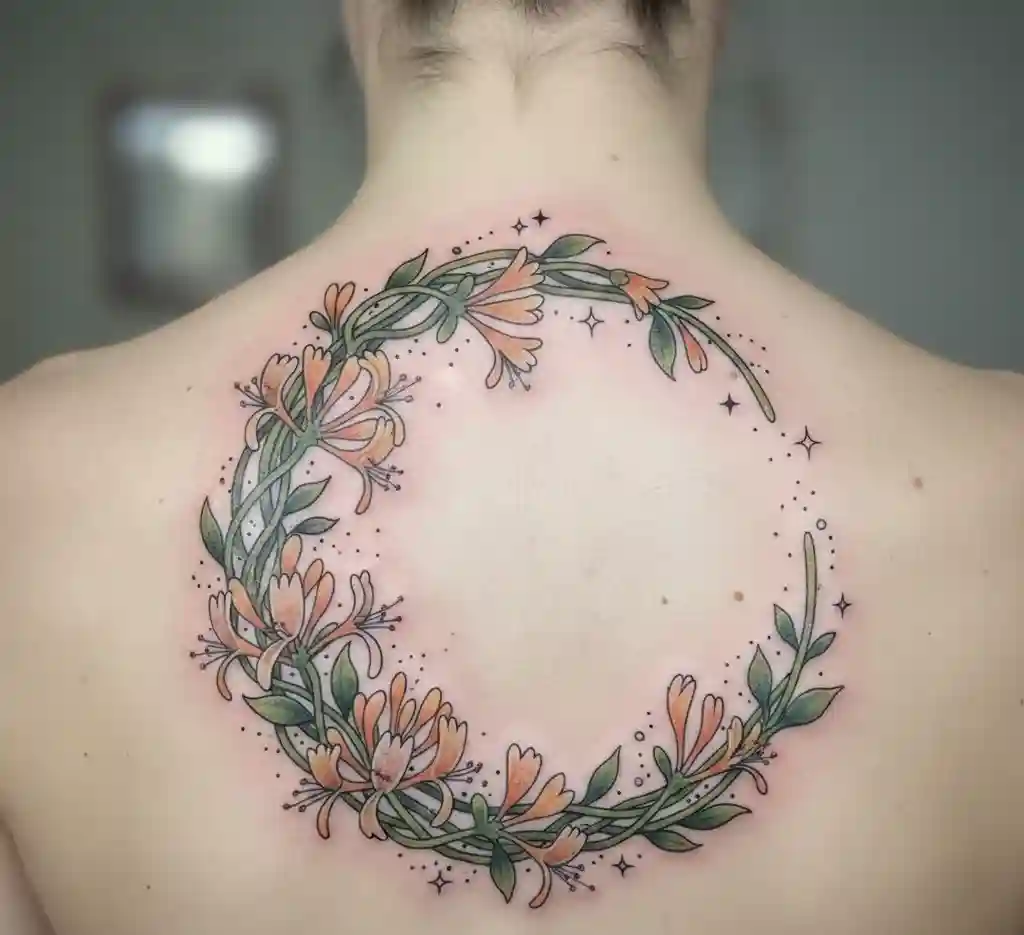 Crescent Moon Honeysuckle Frame