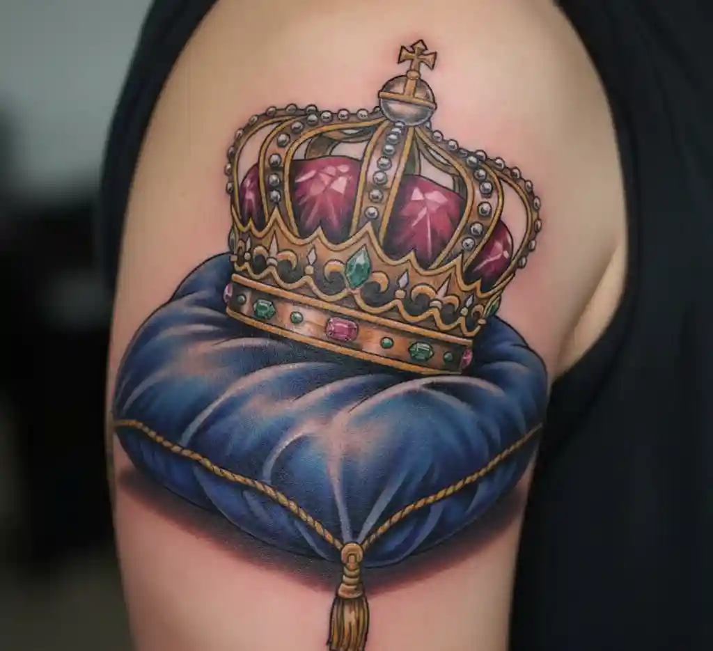 Crown Resting on a Pillow
