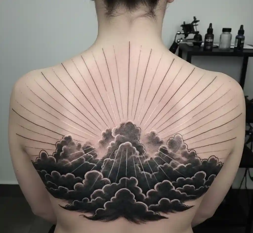 Divine Light Through Clouds