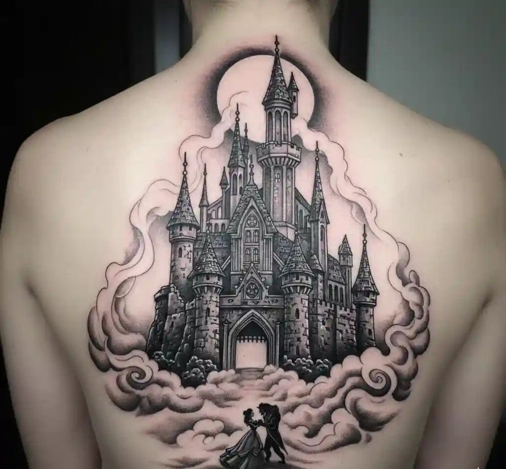 Enchanted Castle Beauty and the Beast Tattoo