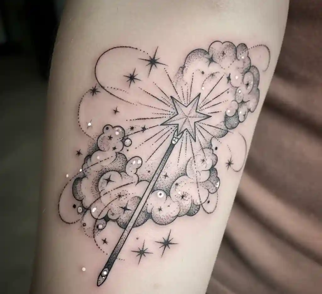 Fairy Godmother Wand with Sparkles